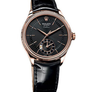 Đồng hồ Rolex black Geneve Cellini Dual Time R50525