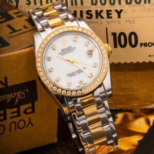 Đồng hồ Rolex nam mạ vàng đính đá đờ mi tự động R288