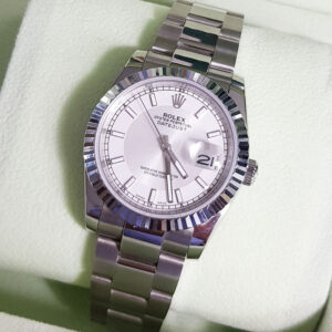 Đồng hồ Rolex cơ tự động trắng bạc sang trọng
