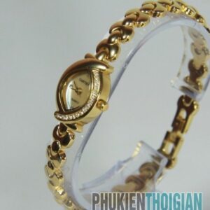 Đồng hồ lắc tay nữ Cartier đính đá, mạ vàng C-D002